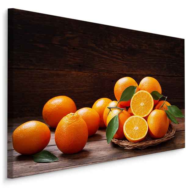 Moderní obraz na plátně do kuchyně Čerstvé Pomeranče Na Prknech Varianta: 30x20