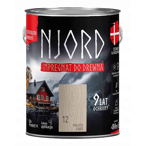 Njord Ochranná A Dekorativní Impregnace Na Dřevo 5 L Mlhavá Louka