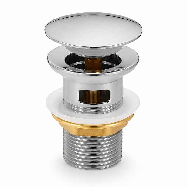 Ak furniture Výpusť click-clack s přepadem Clara chrom