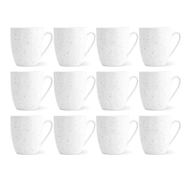 Hrnky na kávu 12 ks Sada porcelánových hrnků 430 ml Barely Hello Sand
