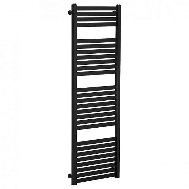 Koupelnový radiátor Vincenzo - boční připojení - 500W - černá matná - 1330x450 mm