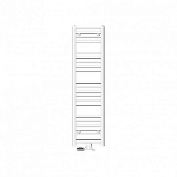LuxeBath KOUPELNOVÝ radiátor Sahara 300 x 1400 mm, bílý, rovný, s ventilem, rohový