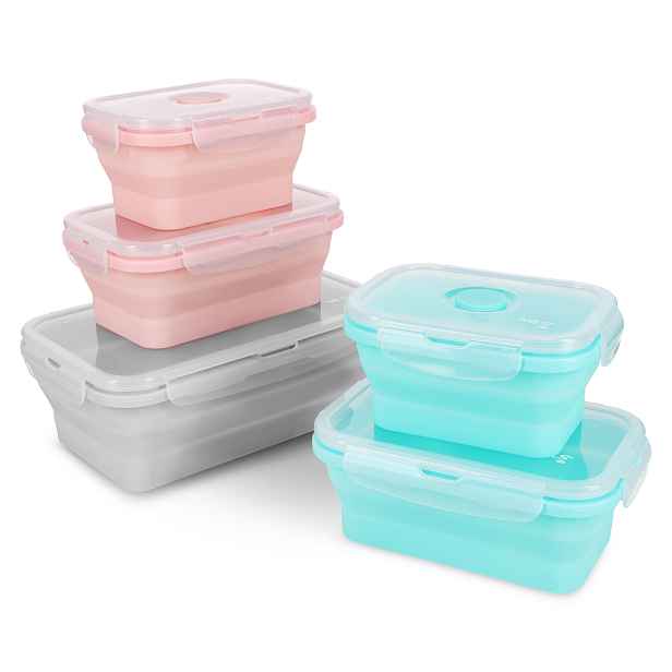 NC4105 RŮŽOVÝ SKLÁDACÍ SVAČINOVÝ BOX 500ML NILS CAMP