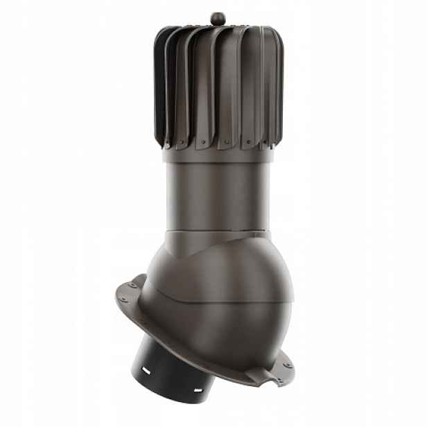 Rotační krb Rotoline pro plechovou střešní krytinu M fi 150 mm podlouhlý, tmavě hnědý