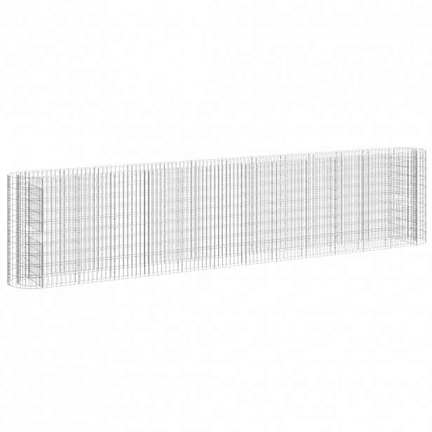 vidaXL Gabionový vyvýšený záhon pozinkované železo 470 x 50 x 100 cm