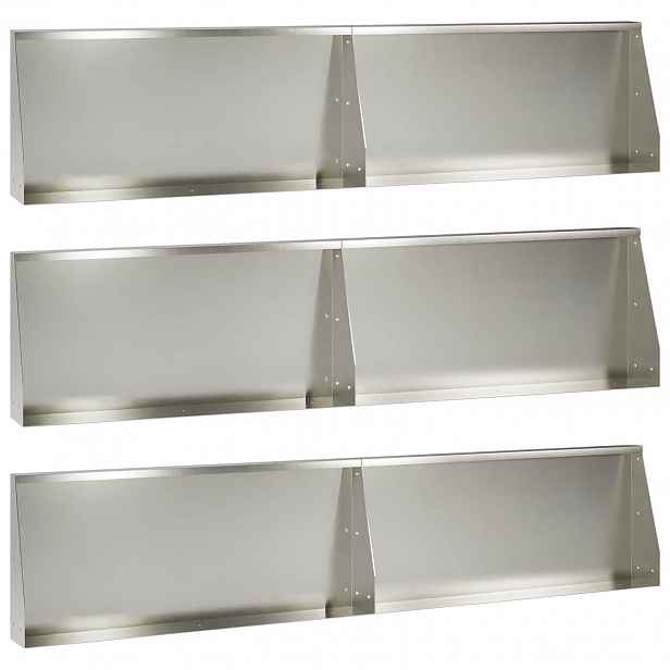 vidaXL Opěrná zeď 6 ks 100 x 12 x 40 cm Nerezová ocel Stříbrná