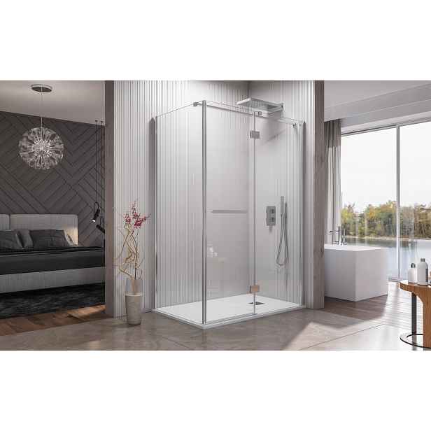 CRYSTAL R43 CHROM Sprchová zástěna čiré sklo 8mm 140x80x200cm