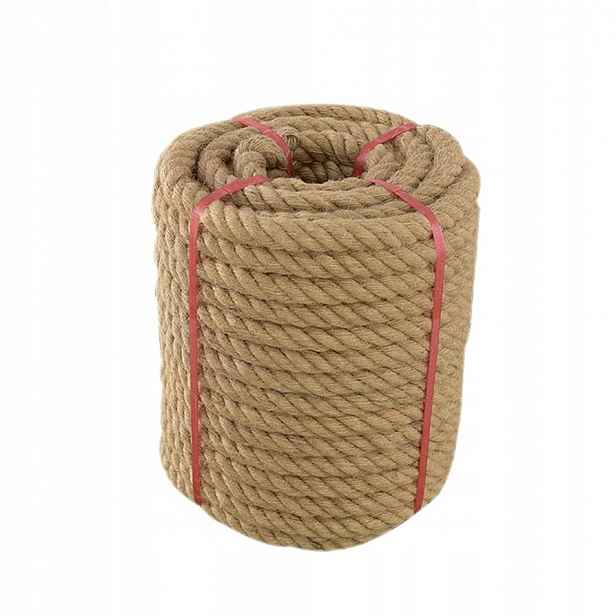 Jutové lano 20 mm x 30 m třížilové. Doprava, plachtění, dům, zahrada