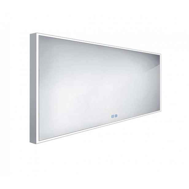 Nimco - Zrcadlo s LED osvětlením, 140x70 cm, dotykový senzor, hliník ZP 13008VX