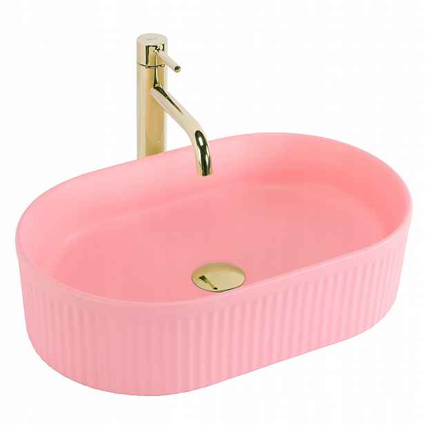 Umyvadlo Vanda 48 Bubble Gum Matt Na Desku