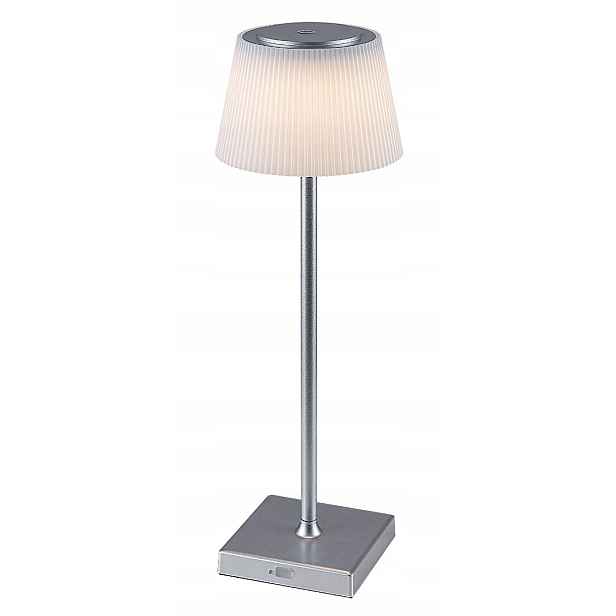 Akumulátorová stolní lampa Usb stříbrná vestavěná Led 4W Taena Rabalux