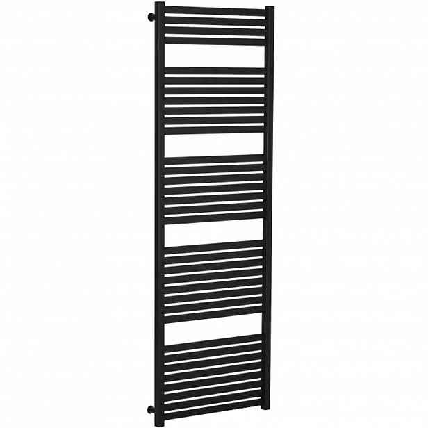 Koupelnový radiátor Vincenzo - boční připojení - 800W - černá matná - 1690x600 mm