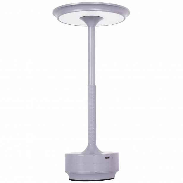 Noční Lampa Stolní Šedá Bezdrátová Dotyková Lampička Usb Grey