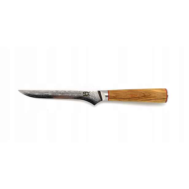 Nůž pro vykosťování 135 Dellinger Olive Wood Damascus