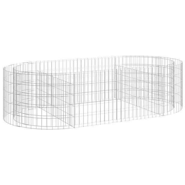 vidaXL Gabionový vyvýšený záhon pozinkované železo 200 x 100 x 50 cm