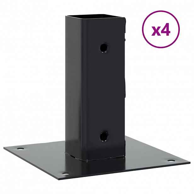 vidaXL Podstavce pod sloupky čtvercové 4 ks antracit 51x51 mm