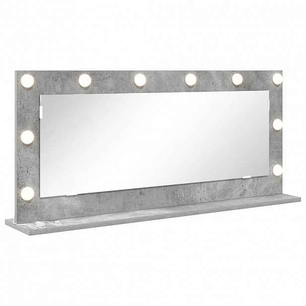 vidaXL Toaletní zrcadlo Betonově šedá 100 x 45 x 18 cm Obdélníkový