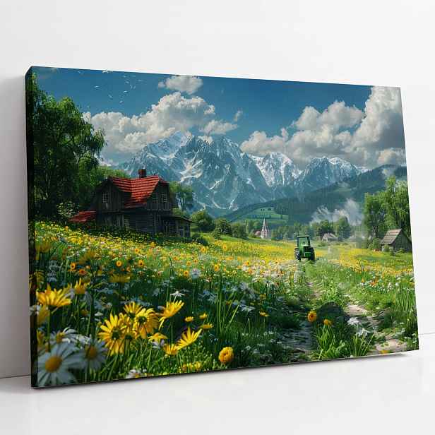 Obraz na plátně Jarní den na Polské venkově do domu kuchyňského pokoje 80x60
