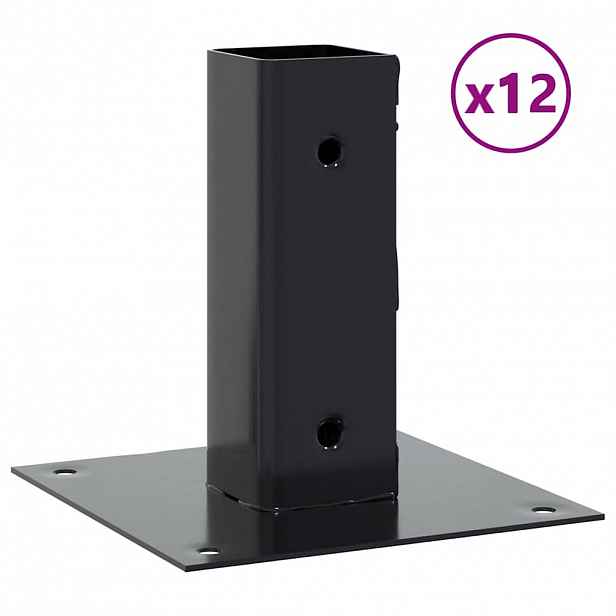 vidaXL Podstavce pod sloupky čtvercové 4 ks antracit 51x51 mm
