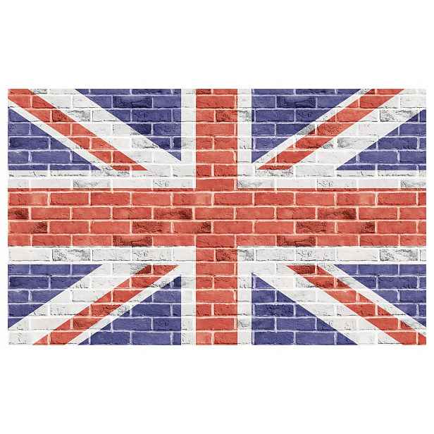 Fototapeta flizelina Cihlová vlajka Velké Británie Union Jack 254x184 lepidlo