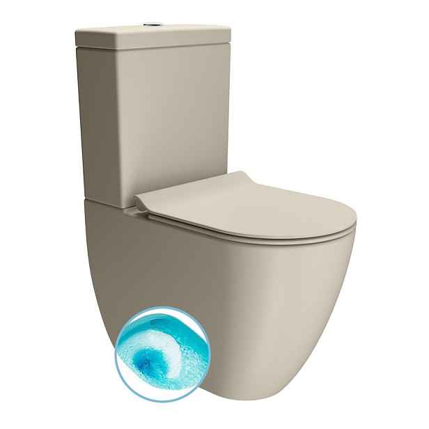 GSI PURA WC kombi, Swirlflush, spodní/zadní odpad, creta dual-mat