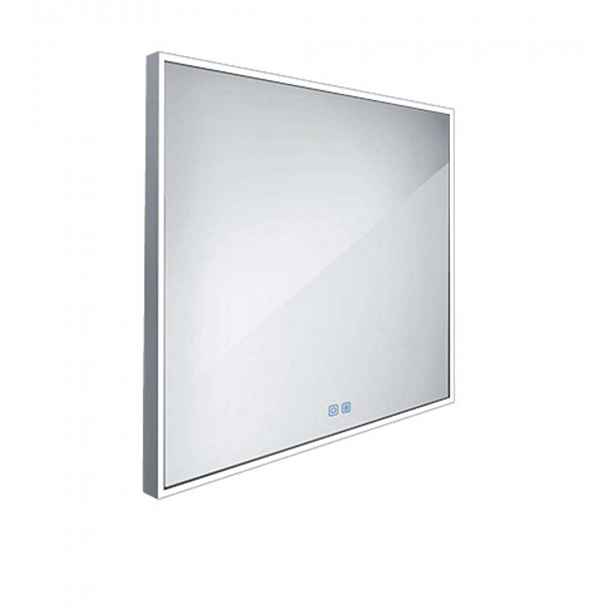 Nimco - Zrcadlo s LED osvětlením, 70x70 cm, dotykový senzor, hliník ZP 13077VX