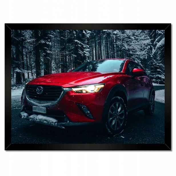 Plakáty v rámu 40x30 Červená Mazda Auto