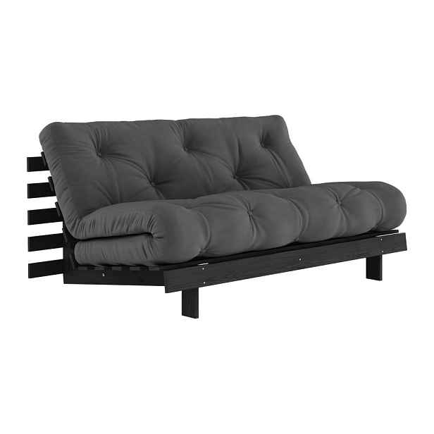 Tmavě šedá rozkládací pohovka 160 cm Roots Black Night – Karup Design