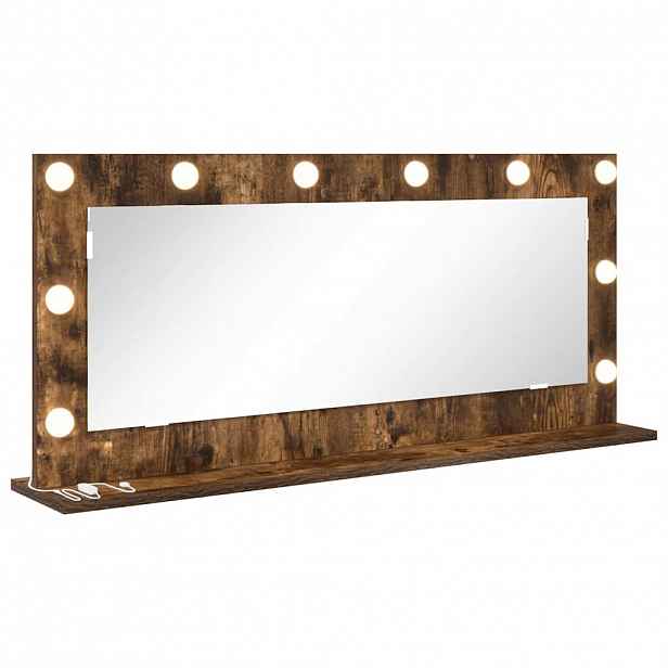 vidaXL Toaletní zrcadlo Kouřový dub 100 x 45 x 18 cm Obdélníkový