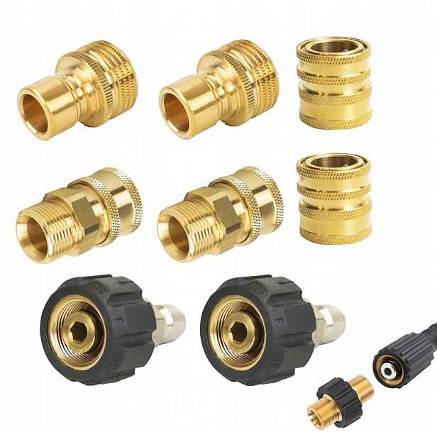 8KS Sada Adaptérů Pro Tlakovou Myčku 3/8 Palce Rychlospojka M22-14 MM