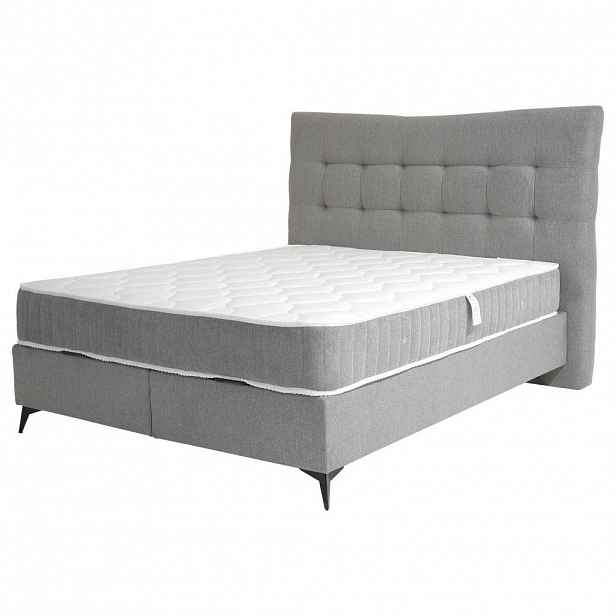 Hom`in POSTEL BOXSPRING, 180/200 cm, světle šedá