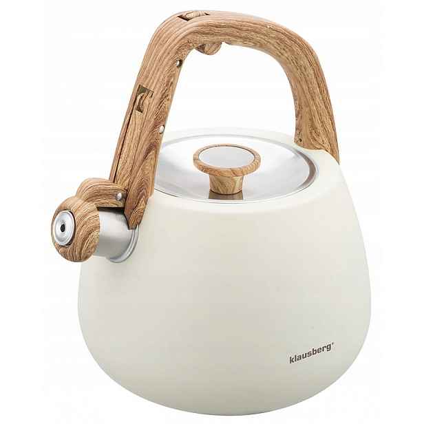 Konvice ocelová 2.5L plyn indukce Krémová Matná Klausberg KB-7775