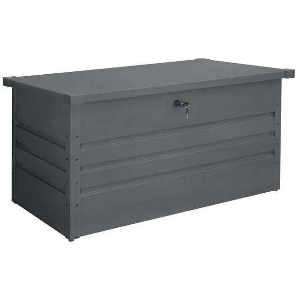 Kovový zahradní úložný box BestBerg ZBK-300A / 300 l / 100 x 62 x 62 cm / antracit