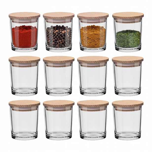 Skleničky Na Koření Zásobníky na koření Set 12x245ml Polské Sklo