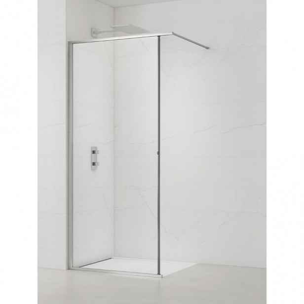 Sprchová zástěna SAT Walk-In se stírací lištou 80 cm SATWISL80