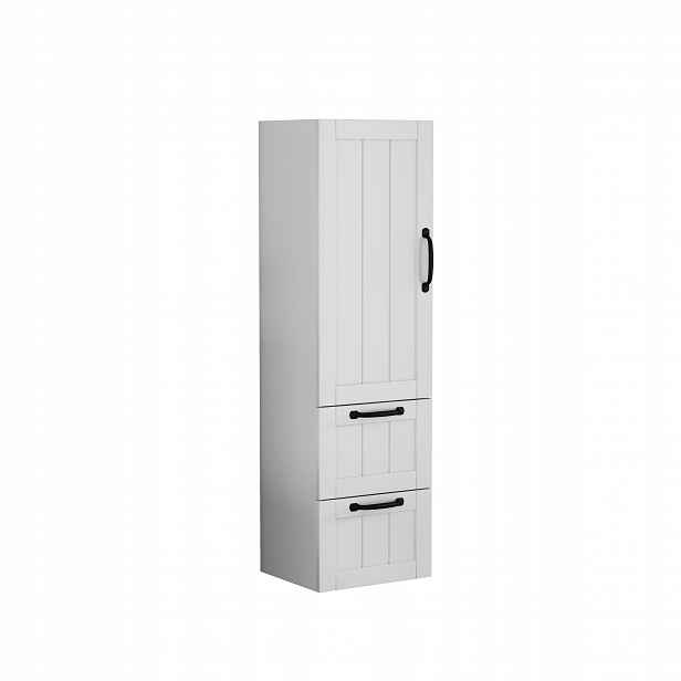 Vysoká závěsná koupelnová skříňka Houseland Elyra 120 cm bílá