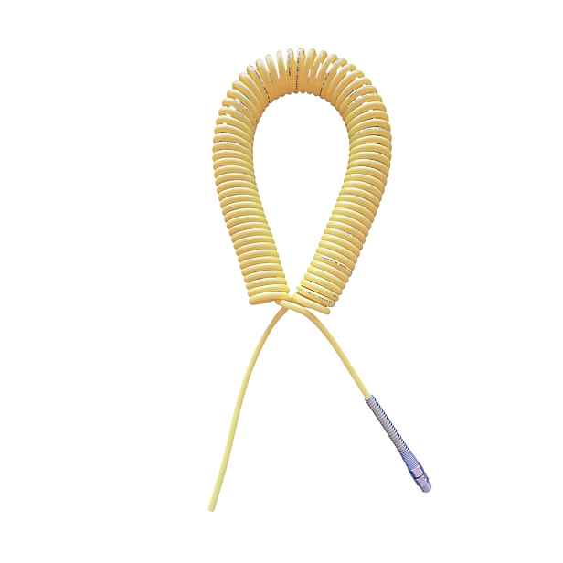 Žlutá spirálová hadice 8x5 mm 10 m s připojením 1/4"