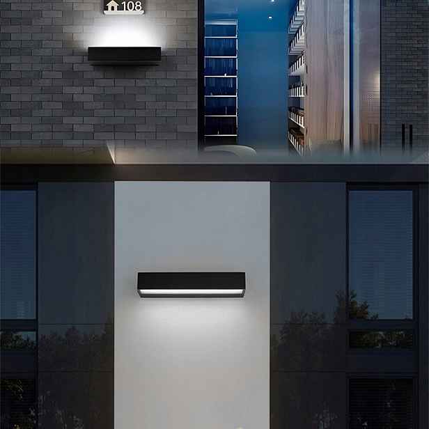 1 Ks Led fasádní nástěnná lampa Bílá Studená pro venkovní nástěnné svítidloIP65 20cm