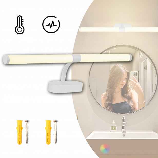 Lampa nad Zrcadlo, koupelnová lampa 12 W, nástěnná lampa pro neutrální bílou barvu
