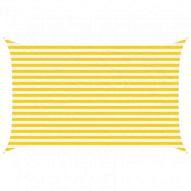 vidaXL Sluneční plachta Žlutá a bílá 2,5 x 4 m 100% polyester Oxford