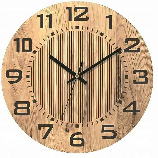50 cm Moderní nástěnné hodiny Do Obývacího Pokoje Interiors Dřevo Velké Číslice