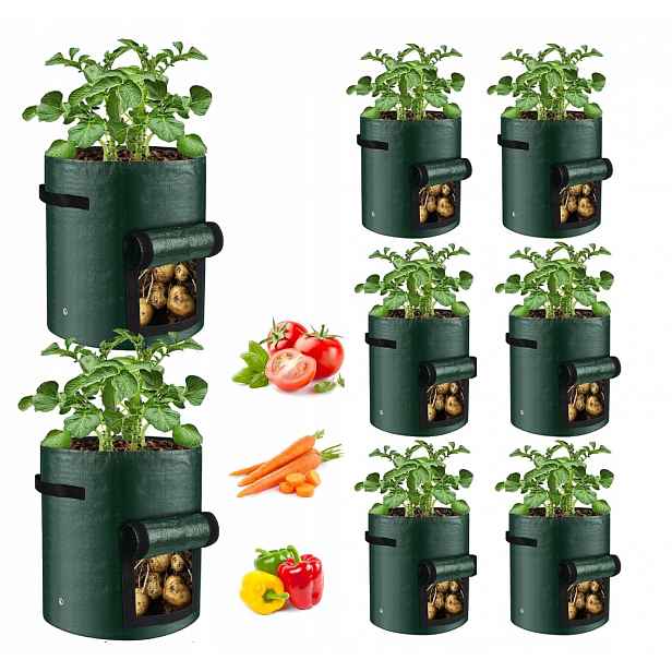 8 x Taška Eko Pro Pěstování Brambor Květináč H35 D30 cm
