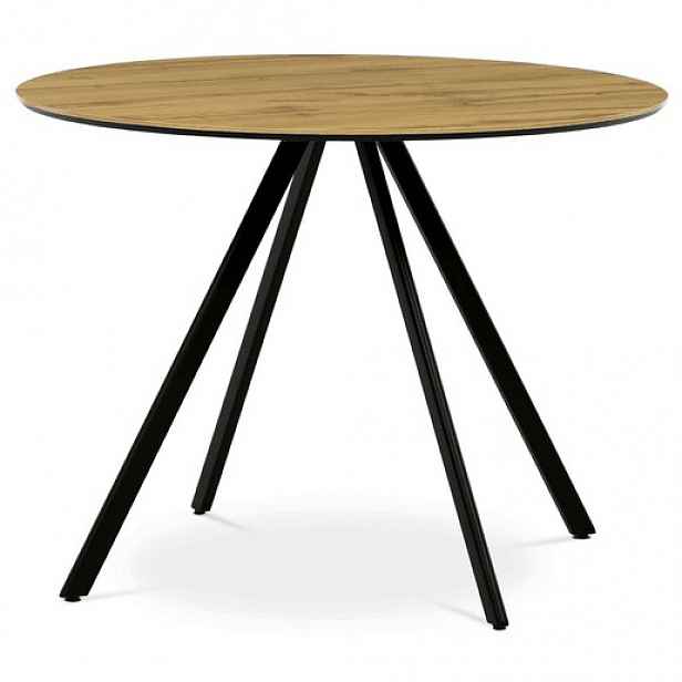 Jídelní stůl Autronic 100x100 cm hnědá Melamin HT-R5010 OAK