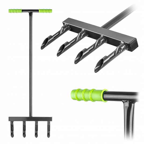 Ruční Trubkový Provzdušňovač Hroty Vidle 36 cm Pro Provzdušňování Trávníku Areator