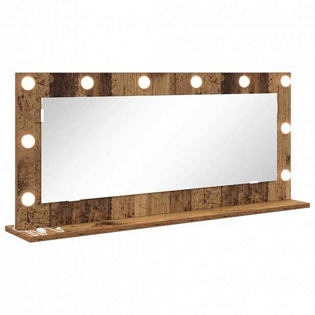 vidaXL Toaletní zrcadlo Staré dřevo 100 x 45 x 18 cm Obdélníkový