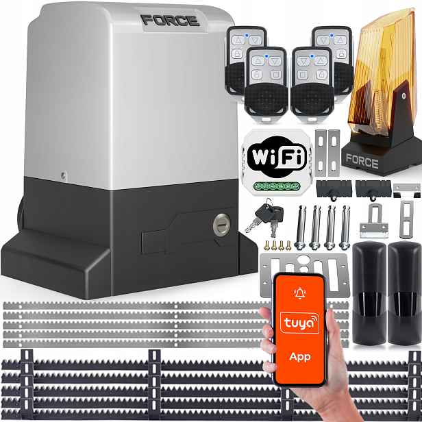 Sada Pro Brány Force 1200 kg 4xPILOT Wifi 5x Lišta Lampa Pohon Brány