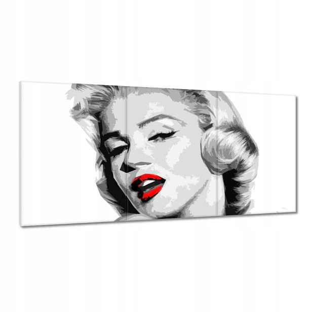 Obrazy 120x60 Marilyn červené rty