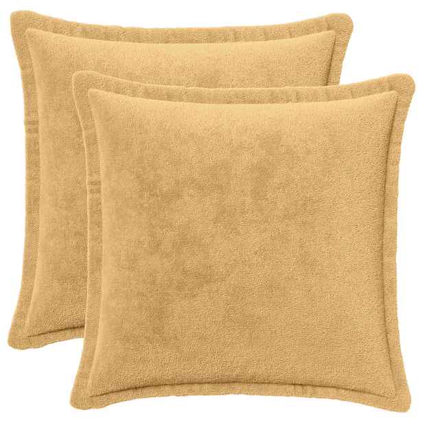 vidaXL Povlak na polštář 2 ks HOUTEN Taupe 40 x 40 cm Flanel