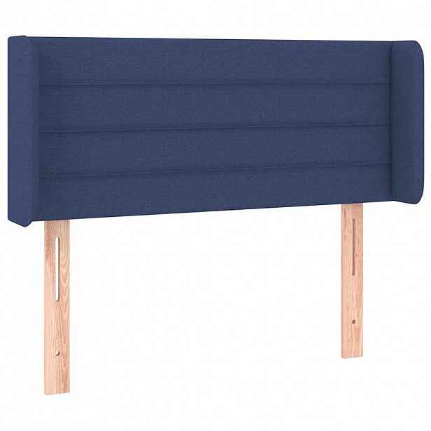 vidaXL Čelo postele typu ušák modré 83 x 16 x 78/88 cm textil