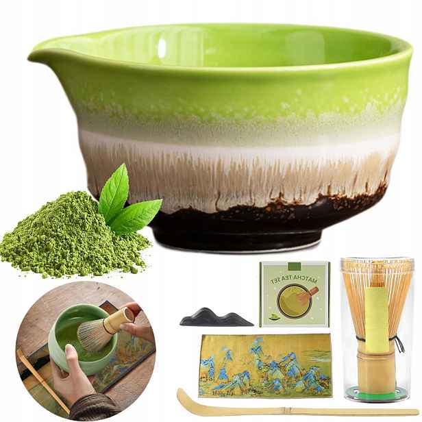 Bedee Sada Matcha 6 Část Keramika+bambus Tradiční Japonský Dárek